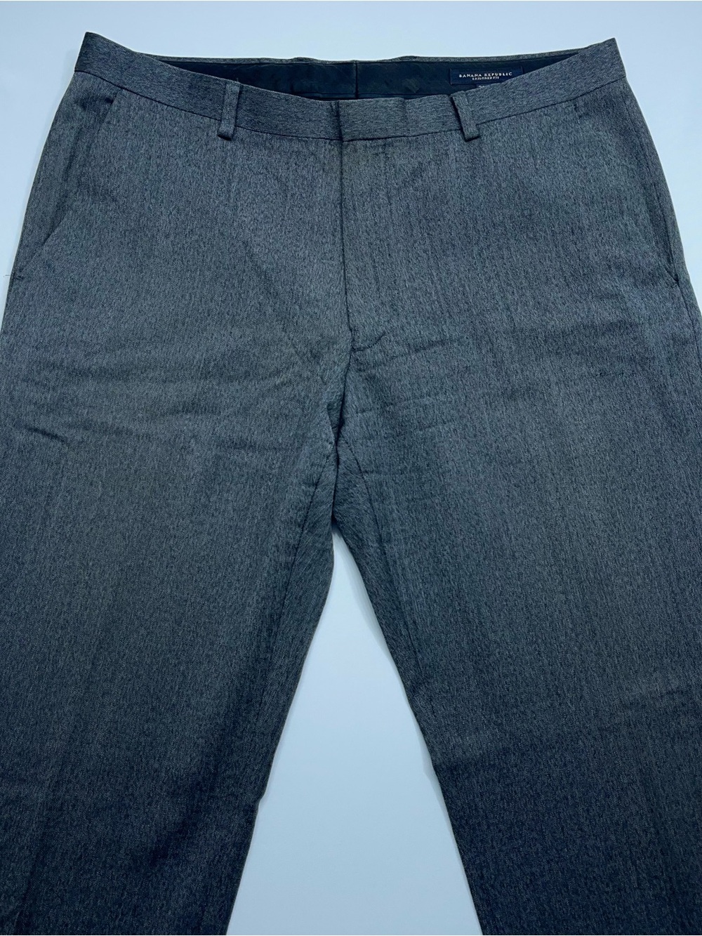 Banana Republic Wool Dress Pants Mens Size 33x30 Gray Micro Herringbone